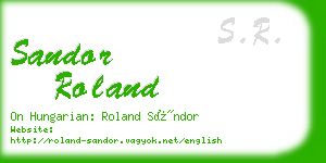 sandor roland business card